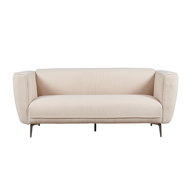 Moderni vakosametti verhoiltu loveseats sohva metallijalat