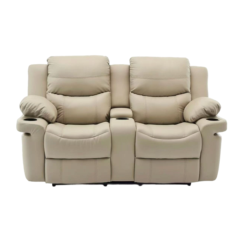 Nahkaverhoiltu Manuaalinen Motion Loveseat lepotuoli