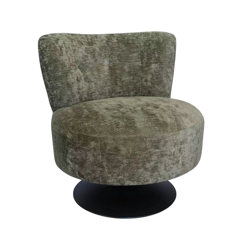 Samettiverhoiltu 360° kääntyvä korostustuoli