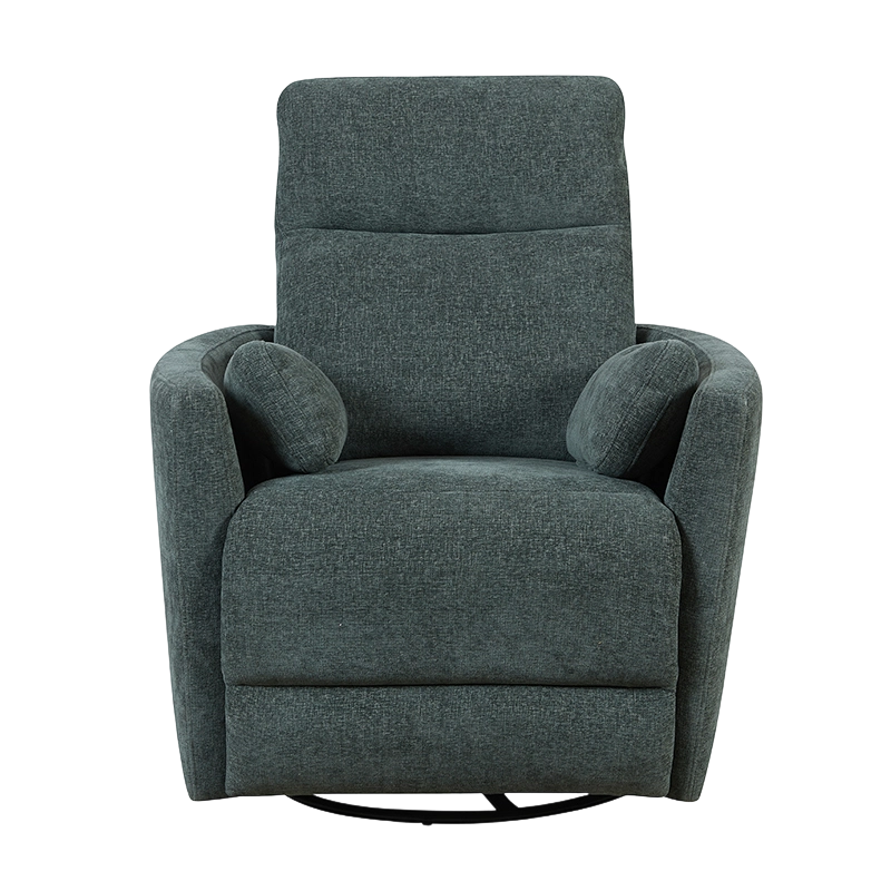 Moderni Chenille Swivel Glider lepotuoli tyynyillä